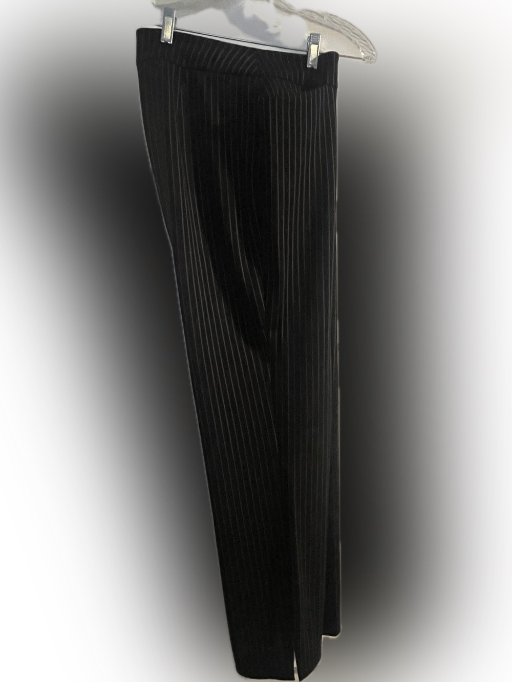 Chico's Black Pinstripe Straight-Leg Pants